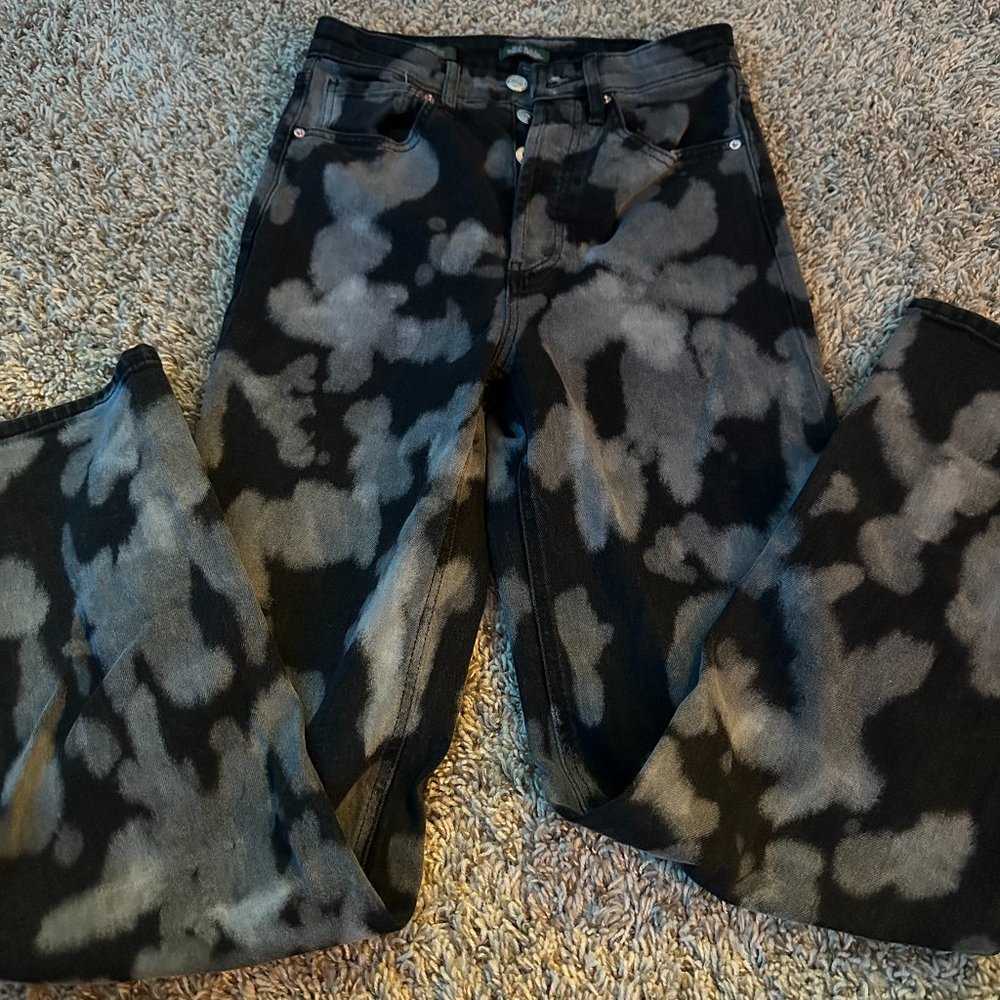 Hollister black and grey tie-dye jeans